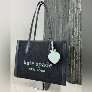 ♠️Kate Spade Market Blue Denim Medium Tote Bag